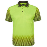 Hi Vis Net Sub Polo Polos JB's Wear Lime/Black XS 