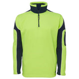 Hi Vis Arm Panel Polar Sweaters JB's Wear Lime/Navy S 