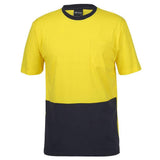 Hi Vis Cotton T-Shirt Shirts JB's Wear Lime/Navy XS