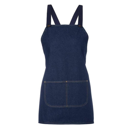 Cross Back 65x71 Bib Denim Apron (Without Strap) Aprons JB's Wear Navy  