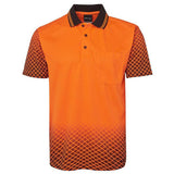 Hi Vis Net Sub Polo Polos JB's Wear Orange/Black XS 