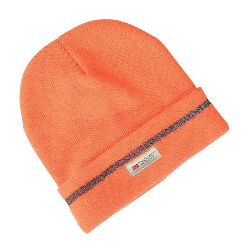 Fluro Reflective Beanie Hats JB's Wear Orange  