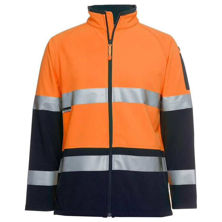 Hi Vis |D+N| Softshell Jacket Jackets JB's Wear Orange/Navy 2XS 