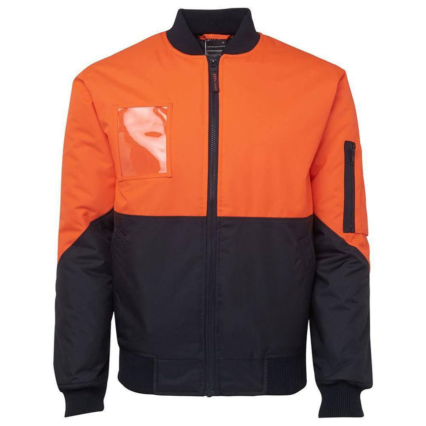 Hi Vis Flying Jacket Jackets JB's Wear Orange/Navy 2XS 