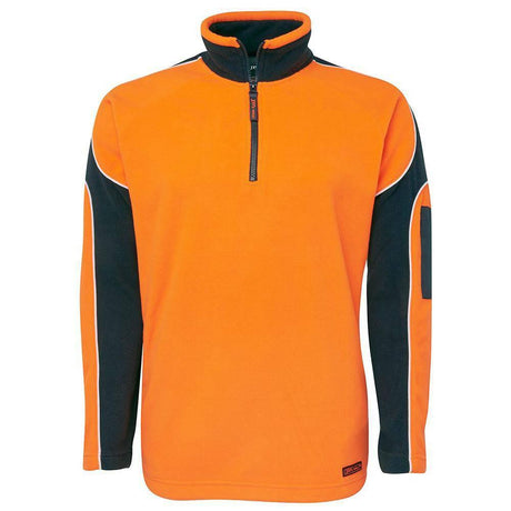 Hi Vis Arm Panel Polar Sweaters JB's Wear Orange/Navy S 