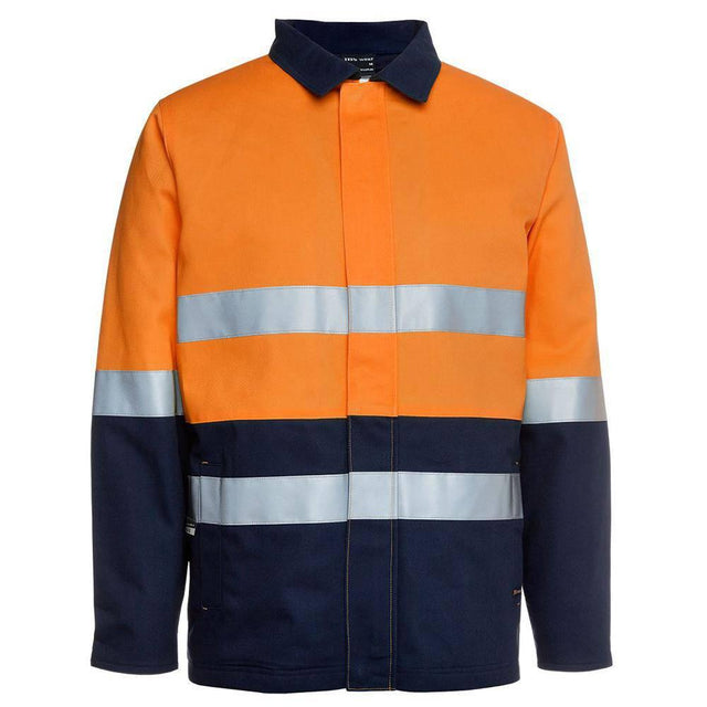 Hi Vis Cotton Jacket Jackets JB's Wear Orange/Navy S 