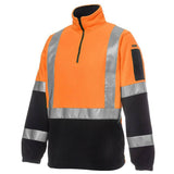 Hi Vis (D+N) H Pattern Biomotion 1/2 Zip Polar Fleece Sweaters JB's Wear Orange/Navy S 