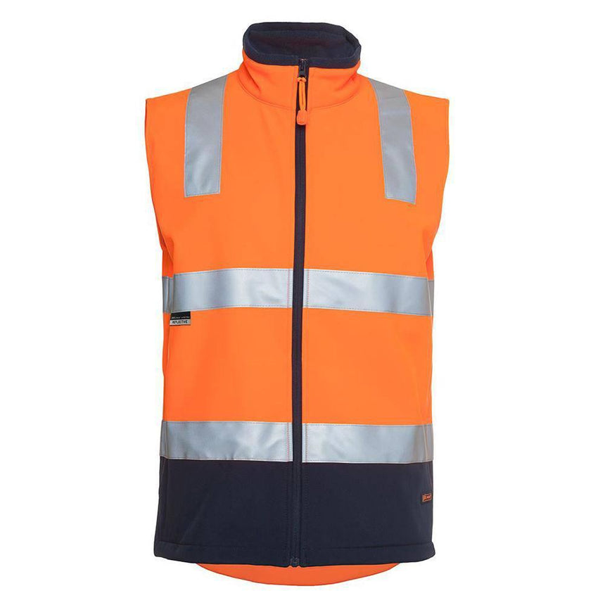 Hi Vis |D+N| Softshell Vest Vests JB's Wear Orange/Navy XS 