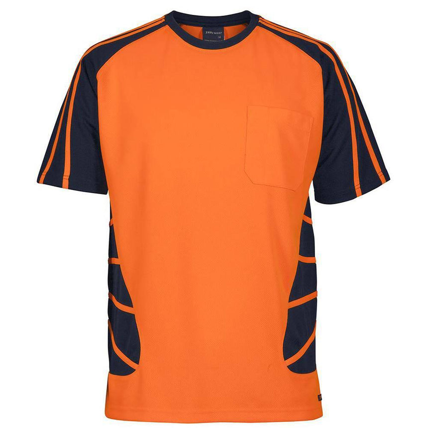Hi Vis Spider Tee T Shirts JB's Wear Orange/Navy XS 