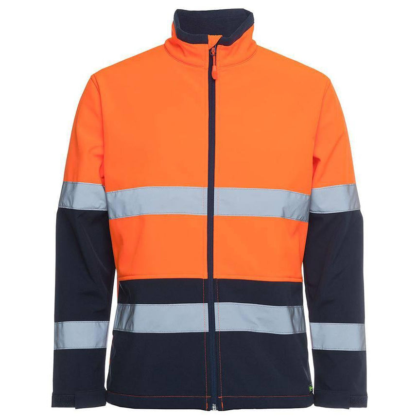 Ladies Hi Vis |D+N| Water Resistant Soft Jackets JB's Wear Orange/Navy XS 
