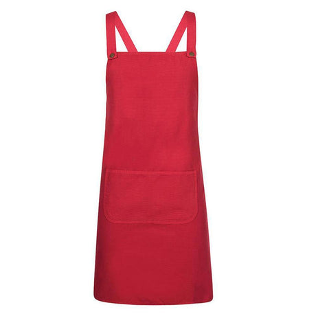 Cross Back Canvas Apron (Without Straps) Aprons JB's Wear Red  
