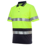 Taped Hi Vis Short Sleeve Traditional Polo Polos JB's Wear   