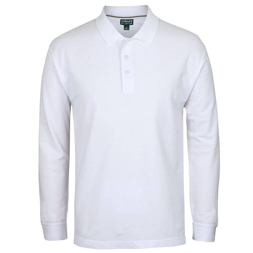 C of C Long Sleeve Pique Polo Polos JB's Wear White 2XS 