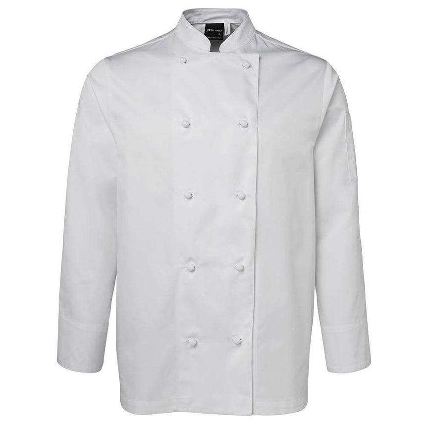 Long Sleeve Unisex Chefs Jacket Chef Jackets JB's Wear White 2XS 