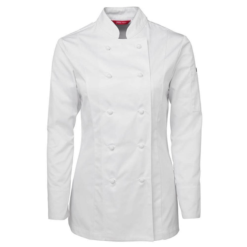 Ladies Long Sleeve Chef's Jacket Chef Jackets JB's Wear White 6 