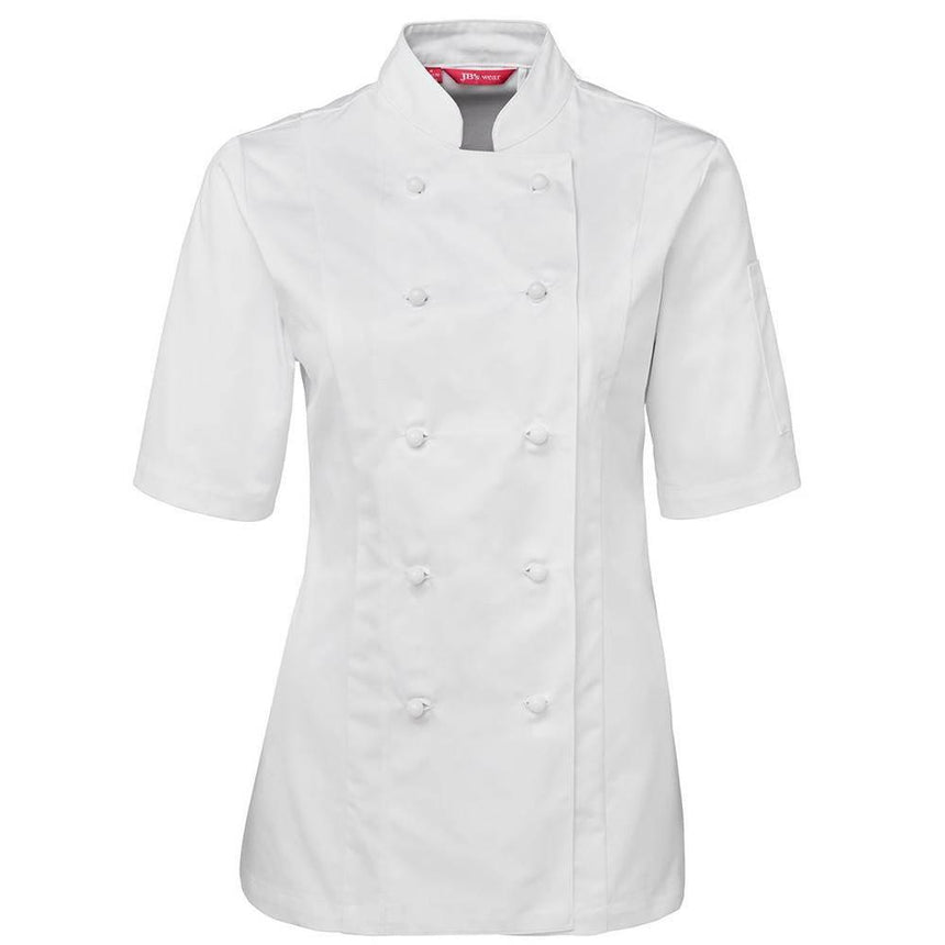 Ladies Short Sleeve Chef's Jacket Chef Jackets JB's Wear White 6 