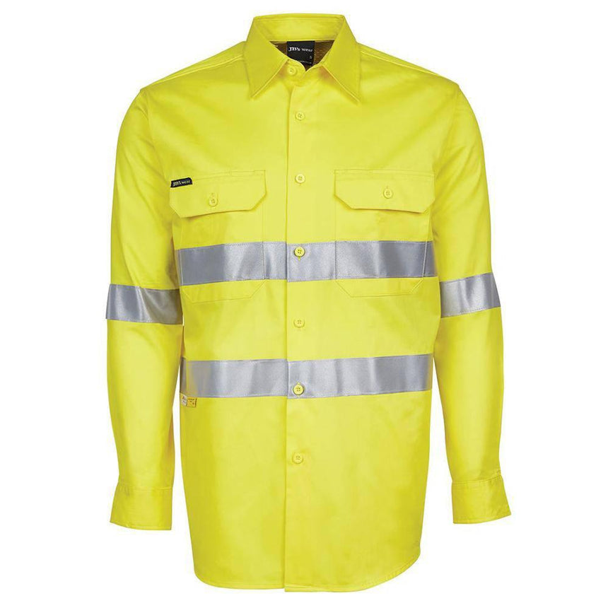 Hi Vis Long Sleeve Work Shirt Long Sleeve Shirts JB's Wear Yellow 3XS 