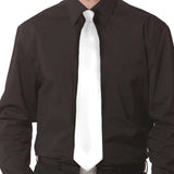 Men's Black Clip On Tie 2 Ties Ties Jeridu White