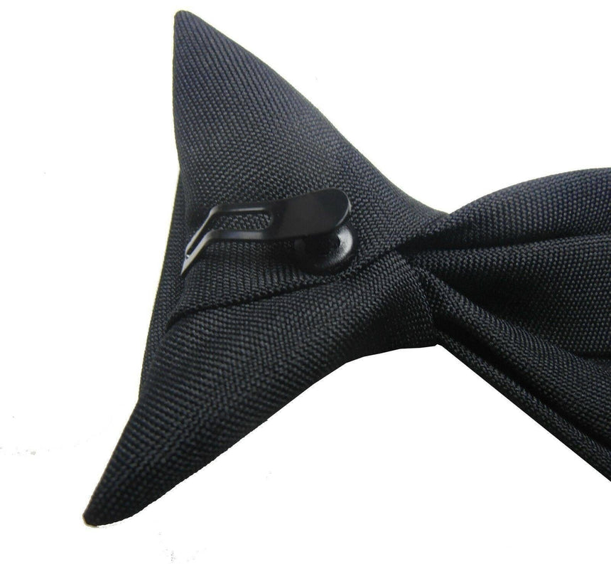 Men's Black Clip On Tie Ties Jeridu   