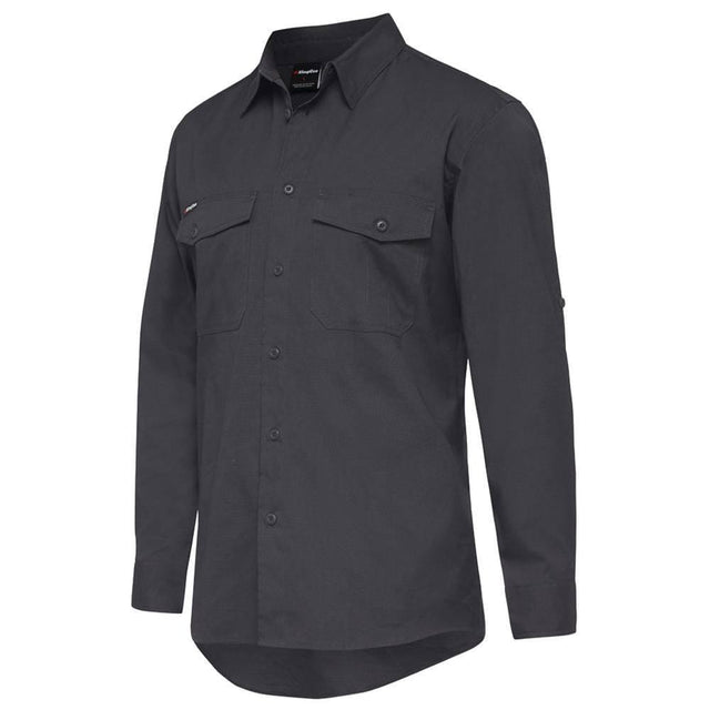 Workcool Long Sleeve 2 Shirt Long Sleeve Shirts KingGee 2XS Charcoal 