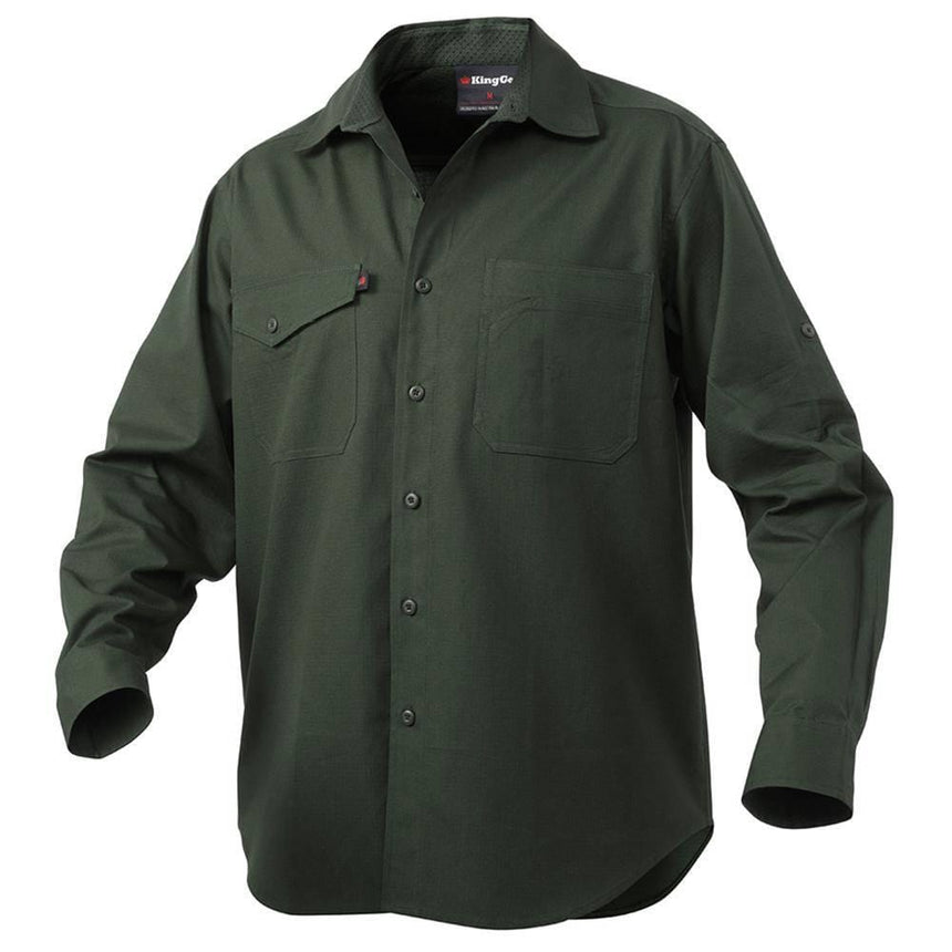 Workcool Long Sleeve 2 Shirt Long Sleeve Shirts KingGee 2XS Green 
