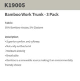 King Gee Bamboo Work Trunk - 3 Pack,K19005 Underwears KingGee   