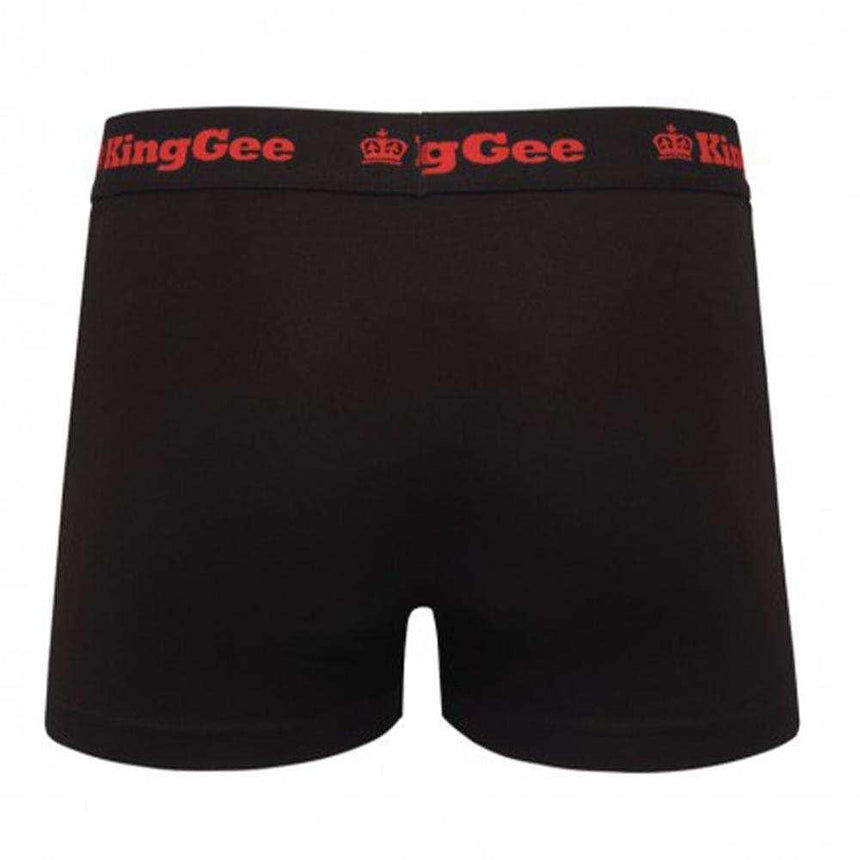 King Gee Cotton Trunk 3 Pack Black, mixcolour elastic band,K09023 Underwears KingGee   