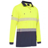 Workcool Hyperfreeze Spliced Polo Polos KingGee S Yellow/Navy 