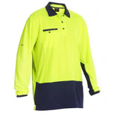 Workcool Spliced Long Sleeve Polo Polos KingGee S Yellow/Navy 