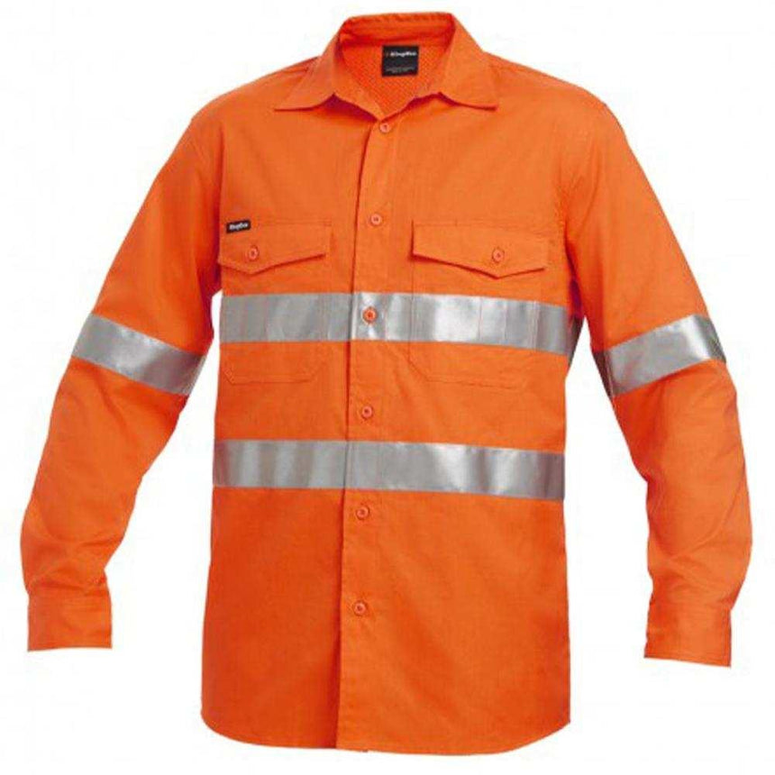 Workcool2 Hi Vis Ref Shirt Long Sleeve Shirts KingGee XS Orange 