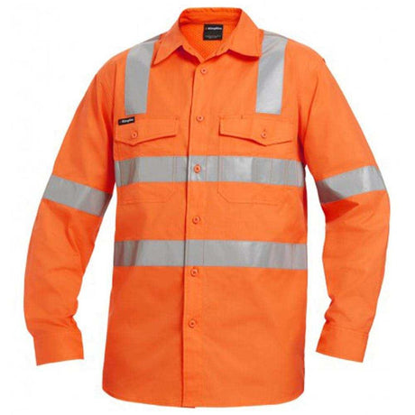 Workcool2 Ref Spliced Long Sleeve Shirt Long Sleeve Shirts KingGee XS Orange 
