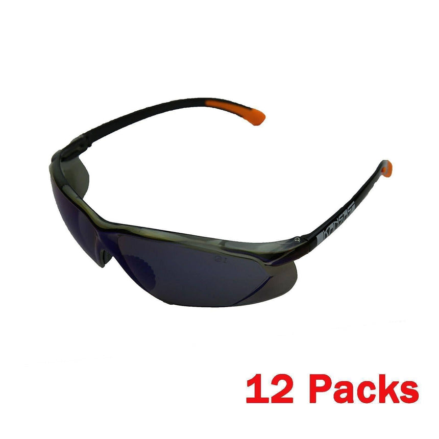 Anti Fog Safety Glass 12 Pack Eye Protection Maxisafe Blue Mirror  