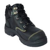 130MM Black Zip Sided Hiker Boot 55340Z Zip Up Boots Oliver   