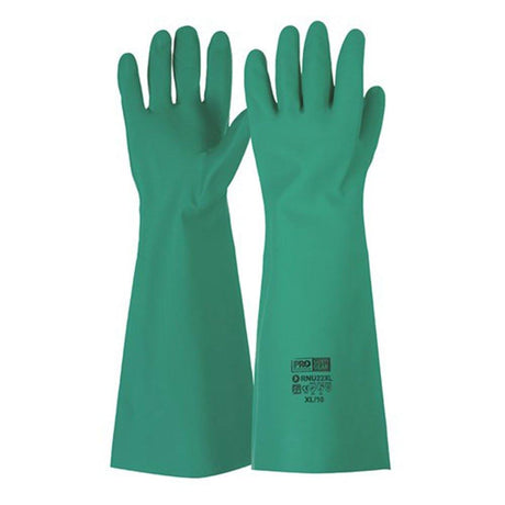 45cm Green Nitrile Gauntlet Gloves - 12 Pairs Gloves ProChoice   