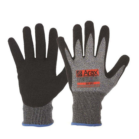 Arax® Latex Crinkle Dip On 13G Liner Gloves ProChoice   
