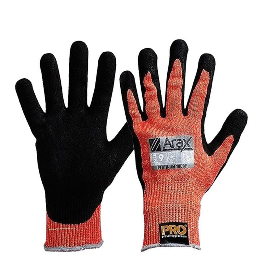 Arax® Platinum Pu/Nitrile Foam Dip On Red 13G Liner Gloves ProChoice   