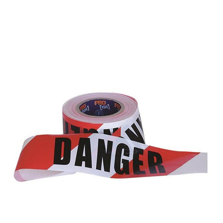 Barricade Tape - 100m x 75mm DANGER Print Site Safety ProChoice   