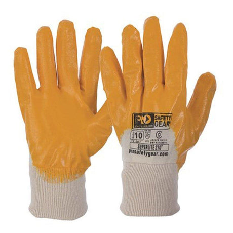 Super-Lite Orange 3/4 Dipped Gloves - 12 Pairs Gloves ProChoice   