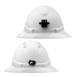 V6 Hard Hat Vented Full Brim + Lamp Bracket Ratchet Harness Head Protection ProChoice   