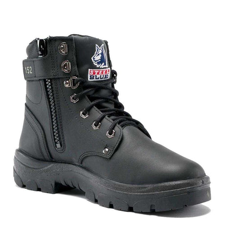 Black Argyle® Zip Work Boots 312152 Zip Up Boots Steel Blue   