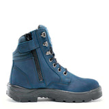 Blue Southern Cross® Zip Work Boots 312361 Zip Up Boots Steel Blue   