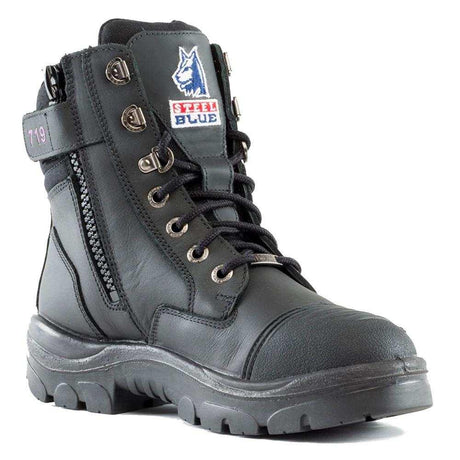 Southern Cross®Zip Scuff Ladies Boot 512719 Zip Up Boots Steel Blue   