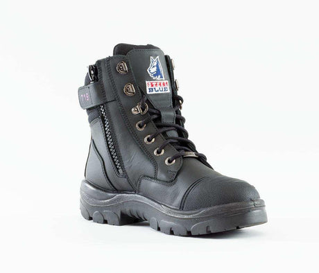 Southern Cross®Zip Scuff Ladies Boot 512719 Zip Up Boots Steel Blue   