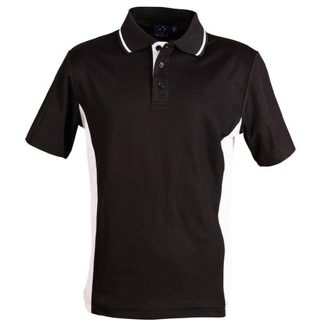 PS73K Teammate Polo Kids Polos Winning Spirit 04K Black.White 