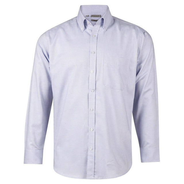 Men's Dot Contrast Long Sleeve Shirt Long Sleeve Shirts Winning Spirit 38  