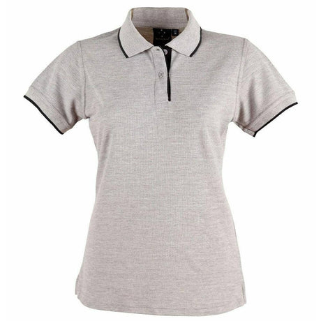 PS48A Liberty Polo Ladies Polos Winning Spirit 6 Grey.Black 