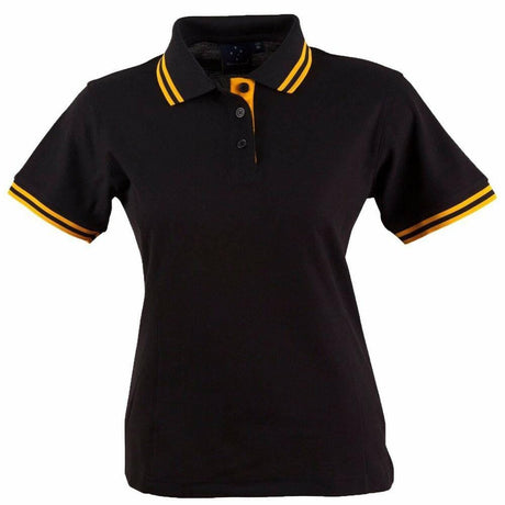 PS66 Grace Polo Women's Polos Winning Spirit 8 Black / Gold 