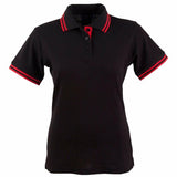 PS66 Grace Polo Women's Polos Winning Spirit Black / Red Women's 8