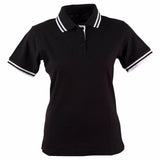 PS66 Grace Polo Women's Polos Winning Spirit 8 Black / White 