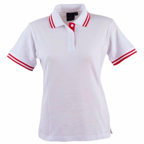 PS66 Grace Polo Women's Polos Winning Spirit 8 White / Red 